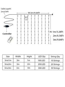 3 Meters/2m/3 Meters Remote Control LED Color String Lights USB/Battery Box Decorative Lights Suitable For New Year, Camping, Wedding, Party, Festival, Curtain, Home Decoration - Yellow - View 3