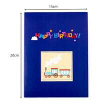 2张创意3D火车造型生日贺卡，3D立体纸艺贺卡，送给朋友、同学、家人的贺卡 - 查看 7