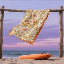 1pc Extra Large Quick Dry Beach Towel - Super Absorbent, Sand-Free, Suitable For Pool, Swimming, Bathing, Travel And Camping - Tropical Rainforest Pattern - A - View 8