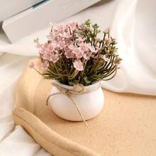 1pc/2pcs Spring Mini Artificial Plant Potted, Home Decor Fake Flowers, Decoration For Dining Table/Desk/Vanity - MultiWarna - View 2