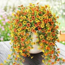 Cây hoa giả treo, hoa cúc lụa ngoài trời, thích hợp trang trí nhà cửa ngoài trời mùa xuân/hè, chậu cây, hiên nhà, cửa sổ, sân vườn, trang trí theo phong cách mộc mạc, trang trí mùa thu. - Nhiều màu - Xem 4