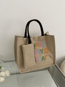 2025 New Arrival Fashion Minimalist Large Capacity Bucket Bag, Casual Tote Bag For Summer - Multicolor - View 8