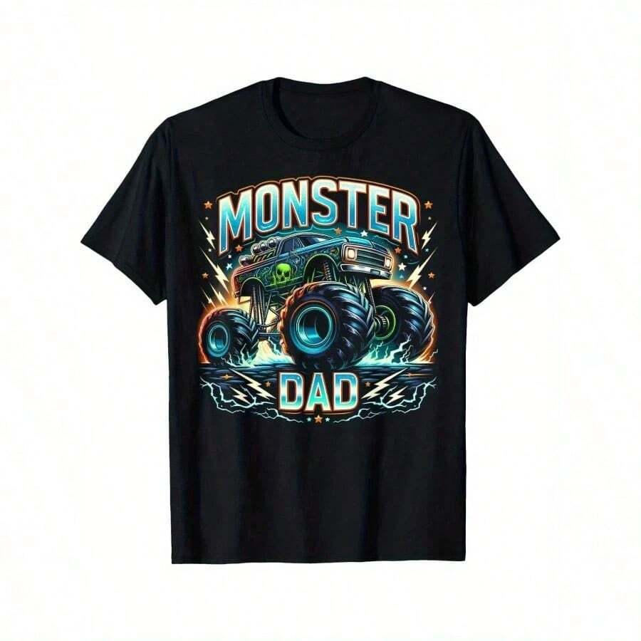 Monster Truck Auntie Monster Truck Are My Jam Truck Lover Men's Summer Casual T-Shirt, Comfortable - Breathable, Soft, Slightly Stretching, Street Hip Hop Style T-Shirt 100% Cotton All-Season Wear Individuality Unisex Top 220g Exclusive T-Shirts For Premium Fans Unisex Casual Short-Sleeved Tees A Must-Have For Fans Suitable For Festivals, Parties, Homewear, Daily Commutes, Back-To-School Outfits And Concert Looks Printed And Shipped In The USA 100% Cotton T-Shirts Opaque, Versatile Basic Tees - Đen 20 - Xem 1