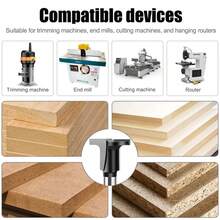 6mm 1/4" Shank, Carbon Glass Plate, Bending Router Bit, Half Round Flat Grooving Angle Cutter, Woodworking Tools, 1. 2J2U - 6.35XR2 - View 4