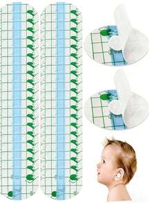 80片透明防水婴儿耳贴，儿童淋浴游泳防水耳套 - 彩色 - 查看 1