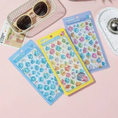 手工装饰贴纸，适合儿童、办公室和学校装饰，可用作笔记本贴纸、账簿贴纸、行李箱贴纸、吉他装饰贴纸、激光贴纸，也适合作为圣诞礼物和圣诞装饰品赠送亲朋好友，随机日本动漫人物高级贴纸