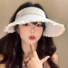 Japanese Sweet Lace Chiffon Wide Brim Hat, Protects Against Sun And UV Rays, Helps Make Face Look Smaller, New Style Ladies Sun Hat - One Size Fits All - View 2
