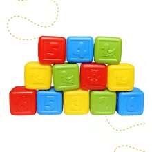 Cubos Coloridos Empilhaveis Educativo Infantil Blocos Colorido - Multicolorido - Visão 3