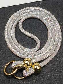 Luxury Flash Rhinestone 1pc Luxury Rhinestone Phone Lanyard Long Style Crossbody For Women High-End Full Rhinestone Hanging Chain New Wrist Exquisite Advanced Sense Bag Chain Versatile Internet Celebrity Hanging Ornament Camera Anti-Lost Rope Party Gift Anniversary - Multicolor - View 6