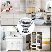 12pcs Crystal Glass Cabinet/Drawer/Wardrobe 1.18" Small Zinc Alloy Knob Handles, Furniture Hardware Accessories - Multicolor - View 8
