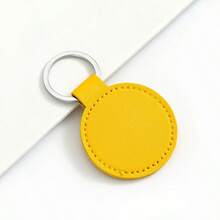 Móc khóa da tròn khắc chữ theo yêu cầu, móc khóa tròn cá nhân hóa với tên/chữ, móc khóa da tối giản, món quà độc đáo cho sinh nhật, kỷ niệm, đám cưới và quà lưu niệm doanh nghiệp. - Nhiều màu - Xem 10