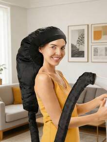 1pc/2pcs Women Large Hair Dryer Cap - With Adjustable Strap And Soft Comfortable Fit, Quick Drying And Deep Conditioning, Suitable For All Head Sizes And Hair Types (Curly/Wavy/Loose), Women Large Hair Dryer Cap - With Cap Accessory, Women Soft Bonnet Hair Dryer - Multicolor - View 10