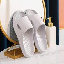Non-Slip Hotel Bathroom Slippers, Soft Bottom Home Guest Slippers, Quiet Beauty Salon & Inn Shoes For Men & Women, - Grey - View 15