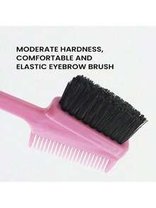 1PC Double Sided Edge Control Brush, 3-In-1 Styling Tool With Boar Bristles For Smooth Baby Hair And Eyebrows, Professional Hair Edge Brush For Natural Hair Styling, Anti-Frizz Grooming Kit For Women Girls, Travel Friendly Hair Accessories For Daily Use,Christmas Gift,Hair Tools,Hair Items,Travel Essential,Travel,Barber,Hairstylist,Barber Accessories,Valentine's Day,Hair Supplies,Hair Stylist,Barbershop,Salon,Vacation Essentials,Hair Products,Barbershop,Valentine's Gift,Travel Essentials For Women,Hair Stylist Tools - 玫紅色 - 查看 4