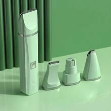 猫狗毛发修剪器美容套装，四合一电动宠物修剪器带指甲油功能，低噪音USB充电，四合一电动宠物修剪器，适用于狗、猫和其他宠物 - A-綠色 - 查看 7