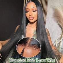 无胶直发蕾丝前假发 - 6x4 高清预拔毛剪裁真人发，自然发际线，150% 密度 - 自然色&黑色系 - 查看 2