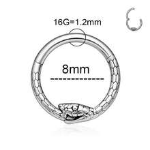 Khuyên mũi septum 16G bằng thép không gỉ 316L mạ vàng 18K, trang sức xỏ khuyên cơ thể cho septum, helix, daith, sụn tai dành cho nữ. - Trang sức xỏ khuyên hình rắn - Xem 11