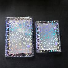 1本A6/A7/A8透明双环活页笔记本/贴纸簿，贴纸簿，活页活页夹，贴纸收纳盒，铅笔盒，贴纸簿活页夹，内页替换装，贴纸簿，活页笔记本 - 彩色 - 查看 3