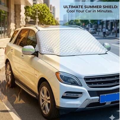 YITUMU Tấm che nắng ô tô nhiều lớp dày dặn, cách nhiệt mùa hè - Lớp phản quang bằng lá nhôm, che nắng toàn diện, thiết kế chống trộm, phù hợp cho xe sedan, SUV và xe tải, giúp xe bạn luôn mát mẻ trong mùa hè này.