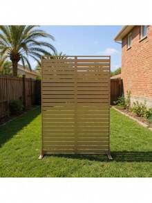 Pantalla de privacidad exterior de metal - Marrón - Ver 4