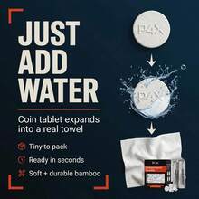 Towel Tablets -% Camping Toilet Paper Tablets, Great Hiking, Travel And Backpacking - Disposable Washcloths, Body Wipes, Paper Towel Coin Tissue -/250/500 Pack - 1 - 查看 4