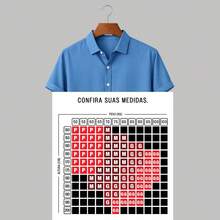 Men's Dress Shirt With Italian Collar, Short Sleeves, Slim Fit, Casual, Versatile, Elegant, Basic - 天藍色 - 查看 3