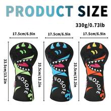 Golf Headcover Shark Style PU1 Durable Accessory For #1 Driver - Orange - View 6