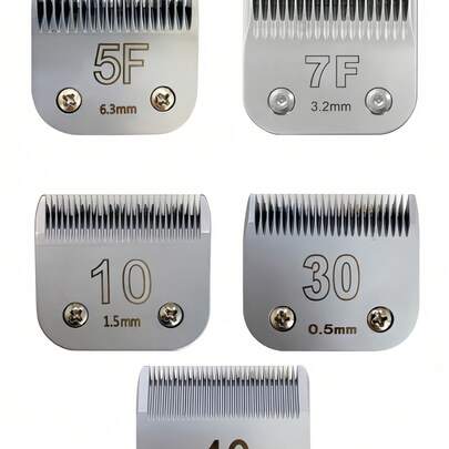 أحجام شفرات ماكينة قص فرو الحيوانات الأليفة 7FC/5FC/10/30/40، مقص تجميل للحيوانات الأليفة قابل للفصل مع شفرات سيراميكية، متوافق مع ماكينات قص الأندس وأوستر A5 وKM10، شفرات ماكينة قص الحيوانات الأليفة من السيراميك والفولاذ المقاوم للصدأ، شفرات بديلة