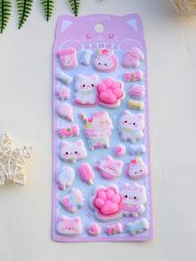 3D Schaumstoff Aufkleber, Corgi, Fuchs, süße Pfirsich Aufkleber, DIY Scrapbooking, Tagebuch, Wasserflasche, Handyhülle, dekorative Aufkleber - Verschiedenfarbig - Übersicht 7