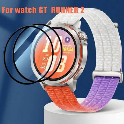2 Packs Screen Protector For Hua Wei Band 11 Pro/Band 11 Watch Fit 3 Ultra HD Fit 4/Fit 4 Pro / Watch D2 / Watch 5 46mm /42mm/ Watch GT RUNNER 2 Friendly Anti Scratch Bubble Free Ultra Resistant Oil-Resistant Shatter Protection