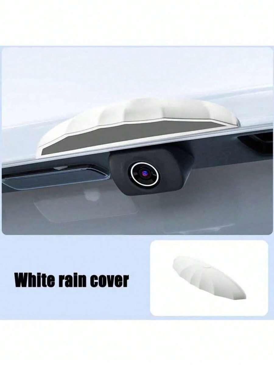 Car Rearview Camera Rain Cover: Thickened And Widened Silicone, Non-Destructive Installation, Suitable For All Car Models, Transparent 4MTE - A - View 1