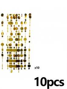 Gold Glitter Shimmer Curtain - Handmade Sparkling Details, PVC Material No Metal Design, Luxurious Shimmering Ambiance Suitable For Any Space, Easy Installation Without Tools, Lightweight Reusable, Perfect For Weddings, Entryways, Room Dividers, Holiday Celebrations, Home Parties - One Size Fits All - View 8