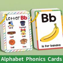 27pcs Letter Spelling Learning Cards, English Pronunciation Study Flash Cards - Multicolor - View 2