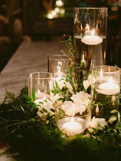 Chân nến thủy tinh trong suốt, bình hoa thủy tinh hình trụ để trang trí bàn làm việc, nghệ thuật cắm hoa và vật trang trí trung tâm tiệc cưới, trang trí trong nhà.