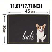 Customized Waterproof Anti-Slip Pet Food Mat, Personalized With Pet's Photo And Name - Multicolor - View 5