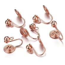 10pcs Stainless Steel Mosquito Coil Ear Clips Converter, Painless Invisible Earrings, DIY No Piercing U-Shaped Earrings - Multicolor - View 8