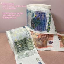 1 pieza, 20, 50, 100, 200, 500 Euros Papel higiénico impreso, papel de pulpa de madera original sin fluorescentes, regalo de novedad para fiestas de cumpleaños, bodas divertidas, decoración de fiestas temáticas, bromas y decoración del hogar, decoraciones de fiesta festivas - Euro - Ver 11