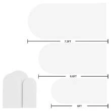 Wedding Backdrop Decoration, Party Backdrop Arch, Arched Backdrop Cover, 6 Feet, 6.6 Feet, 7.2 Feet, Double-Sided Elastic Fabric Arch Backdrop, Suitable For Birthday Parties, Party Supplies, Backdrop Stand, Room Decor, Center Pieces For Table, Graduation, Party Decor, Home Decor (Stand Not Included, Backdrop Only). - 白色拱門背景罩 - 查看 3