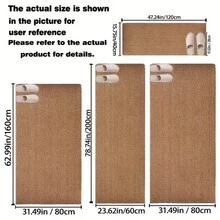 1pc Brown Bedroom Carpet, Durable And Easy To Clean, Pineapple Round Simple Home Bedroom Carpet, Washable Non-Slip Edging, Suitable For Bedroom, Balcony, Terrace, Digital Printing Polyester, Thickness 0.7cm, 1000g/㎡ - 8 - View 3