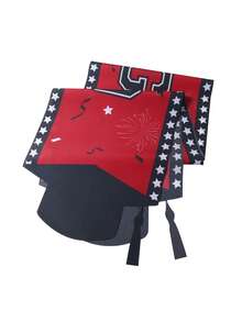 1pc Graduation Party Tablecloth, Red & Black Tassel Graduation Cap Pattern Table Runner, 2026 Graduation Party Table Decor, Graduation Party Supplies, Graduation Season Kitchen & Dining Room Decor, 2026 Graduation Family Holiday Gathering Gift, Tabletop Center Decor, Dining Table Decor, Graduation Theme Tablecloth, Party Decor Accessories, Party Gifts, Party Favors, Photography Props - Black and Red Graduation - View 8