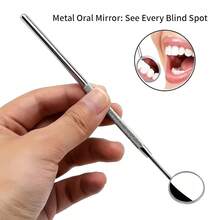 6pcs/9pcs Oral Care Set, Teeth Cleaning Tools Include Stainless Steel Toothpicks, Dental Floss Picks, Tartar Scraper And Storage Bag, Travel Essential - Silver - View 5