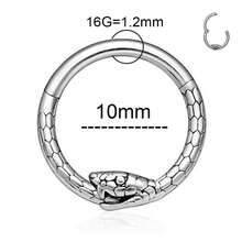 Khuyên mũi septum 16G bằng thép không gỉ 316L mạ vàng 18K, trang sức xỏ khuyên cơ thể cho septum, helix, daith, sụn tai dành cho nữ. - Trang sức xỏ khuyên hình rắn - Xem 12