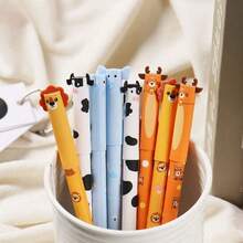 22pcs Erasable Pen Set, 10pcs Animal Erasable Pens, 12pcs Refills, Easy To Erase, Leak-Proof, Suitable For School, Exams And Gifts, School Supplies | Warm Gel Pens | Plastic Gel Pens, Perfect Back To School Gift - 10 Pens + 12 Colored Pen Refills - View 8