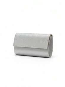 Vizzano Women's Sandal Kit - Low Heel, Block Heel, Chunky Heel, Closed Heel, Metallic, Glitter Strap, Elegant Party Shoes + Glitter Party Bag In Silver, Gold, And Rose Gold - Bạc - Xem 3