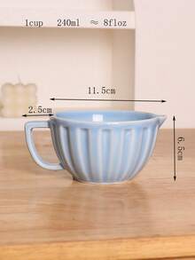 1 tô trộn bột 240ml, tô trộn bằng gốm, tô đánh kem, tô trộn bột, tô nướng, có vòi rót, tô trộn chống trượt kẻ sọc dọc, có vòi rót, có tay cầm, tô đánh kem bằng gốm, tô nướng gia đình có vòi nhọn, tô hứng nước nhỏ giọt - Nhiều màu - Xem 9