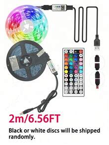 1 pieza Tira de luz LED inteligente, cinta de luz RGB de alta calidad 5050 que cambia de color, control por aplicación, control remoto de 44 teclas, sincronización con música, adecuado para decoración del hogar, dormitorio, cocina, TV, fiesta de vacaciones, Navidad - Luz multicolor - Ver 16