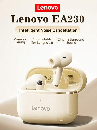 Lenovo 联想EA230-5.4蓝牙耳机：入耳式降噪、低延迟、高清通话、立体声、兼容多种设备
