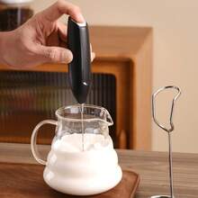 Wireless Electric Milk Frother, Handheld Battery Powered Milk Foamer, Portable Milk Frother For Coffee, Cream Whipper, Milk Whisk - Black - View 5