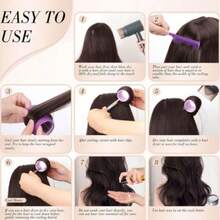 36件套自粘式卷发器套装，包含24个卷发器和12个夹子，沙龙级卷发器，适合DIY发型设计，无需加热，美发造型套装 - 彩色 - 查看 6