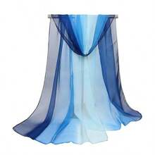 1pc Women's Fashion Ombre Color Gradient Scarf/Shawl, Suitable For Daily Wear,Beach,Holiday - Multicolor - View 10
